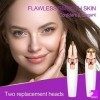MHSY Epilateur Sourcil, Rasoir Électrique Femme, 2 en 1 Rechargeable Femme Epilateur Visage Indolore pour épilation sourcils 