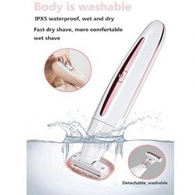 Rasoir Electrique Femme, Tondeuse pour Poils de Visage, Barbe, Moustache, Bras, Jambes, Aisselles, Maillot, Rasoir Indolore