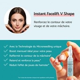 Remescar Instant Facelift V-Shape 5 Ampoules - Technologie Microneedling avec Peptides et Microalgues de Mer Profonde Pour Ra