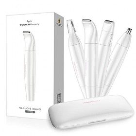 TOUCHBeauty Rasoir Électrique pour Femme 4 en 1,Epilateur Visage Femme,Tondeuse pour Sourcils Bikini Jambe Aisselles Bras Cor