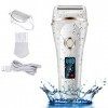 Rasoir électrique pour femme, batterie rechargeable, affichage de lautonomie du bikini pour femme, épilation indolore pour b