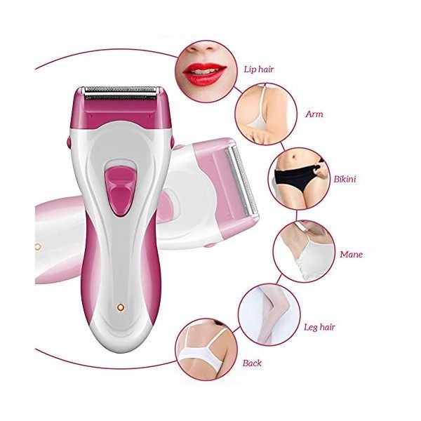 Rasoir électrique rechargeable pour femme - Pour les poils des aisselles et des jambes des femmes.