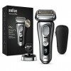 Braun Series 9 Pro Rasoir Électrique Homme À Grille Sans Fil, Tête de Rasage 4+1, Tondeuse ProLift, PowerCase, Autonomie de 6