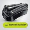 Braun Rasoir électrique série 3 300S avec 3 lames flexibles, rechargeable et sans fil, rasoir électrique avec film lavable, n