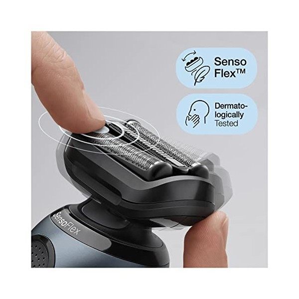 Braun Series 6 Rasoir Électrique Homme À Grille Sans Fil avec Tondeuse De Précision, avec EasyClick et AutoFlex, 61-N1200s, G