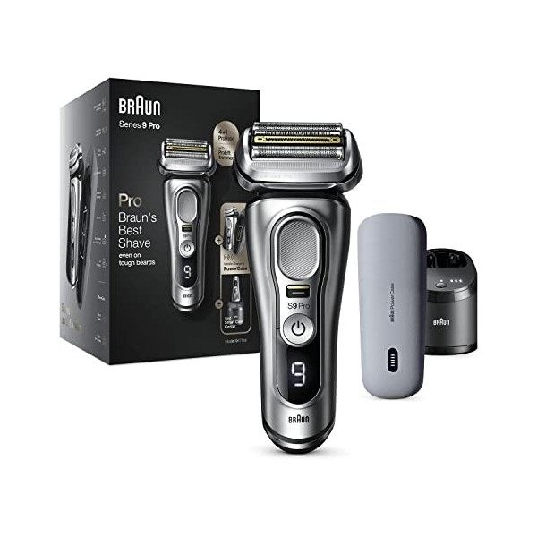 Braun Series 9 Pro Rasoir Électrique Barbe Homme, Tête 4+1 Avec Tondeuse Prolift, Powercase, Centre Smartcare, Autonomie De 6