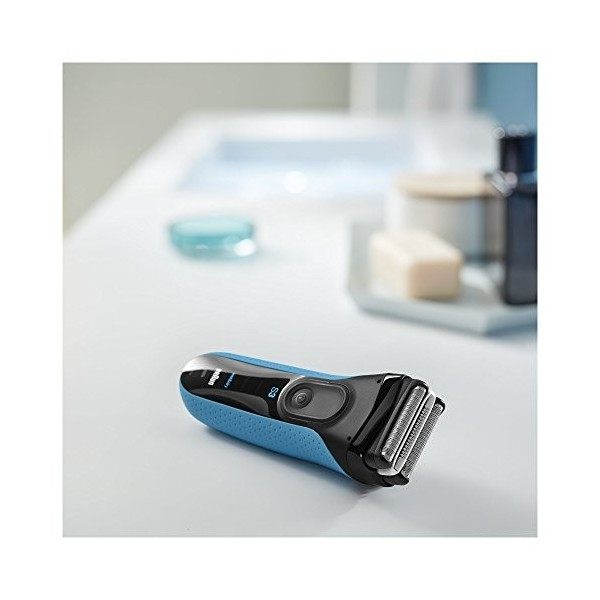 Braun Series 3 Rasoir électrique ProSkin pour hommes, humide et sec, 100 % étanche, prise de salle de bain à 2 broches, 3010 