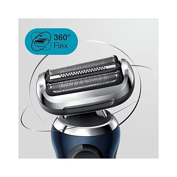 Braun Series 7 Rasoir Électrique Homme À Grille Sans Fil avec Tondeuse De Précision, Rasoir Électrique avec Flexibilité à 360