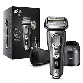 Braun Series 9 Pro Rasoir Électrique Homme Barbe, Tête 4+1 avec tondeuse ProLift, SmartCare 5-en-1, Rasoir Électrique, Batter