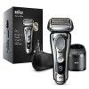 Braun Series 9 Pro Rasoir Électrique Homme Barbe, Noir/Argenté, Tête 4+1 Avec Tondeuse Prolift, Centre Smartcare 5-En-1, Raso