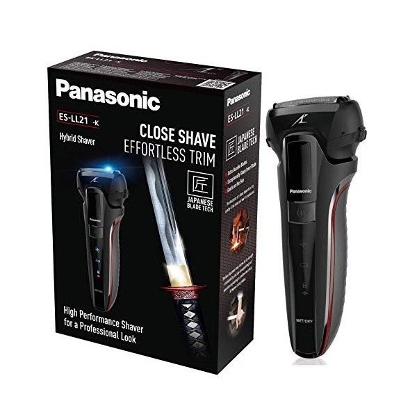 Panasonic - Personalcare ES-LL21-K503SH | Rasoir 3 lames Wet & Dry 1 accessoire 50 min dautonomie 1 heure de charge Moteur l
