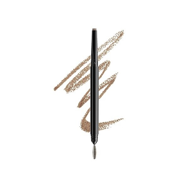 NYX PROFESSIONAL MAKEUP Femme Crayon à Sourcils Précision Brow Pencil, Ash Brun, 04 Ash Brown, 1 Unité Lot de 1 