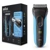 Braun Series 3 ProSkin 3040s Rasoir Électrique Barbe, homme Noir/Bleu - Rasoir Électrique Rechargeable