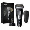 Braun Series 9 Pro Rasoir Électrique Homme Barbe, Noir/Argenté, Tête 4+1 avec tondeuse ProLift, Batterie de 60 minutes, Wet &