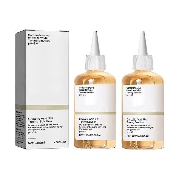 The Ordinary Facial Toner - Toner ordinaire hydratant doux à lacide glycolique - 100 ml / 3,38 fl.Oz Acide glycolique 7 Solu