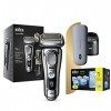 Braun Series 9 Pro 9476cc rasoir électrique barbe homme, tête 4+1 avec tondeuse ProLift, Wet & Dry + Braun Clean And Renew Re