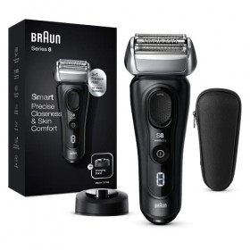 Braun Series 8 Rasoir Électrique Homme Barbe Noir, Tête 3+1 Avec Tondeuse De Précision, Rasoir Électrique & Series&nbsp;8 Cassette
