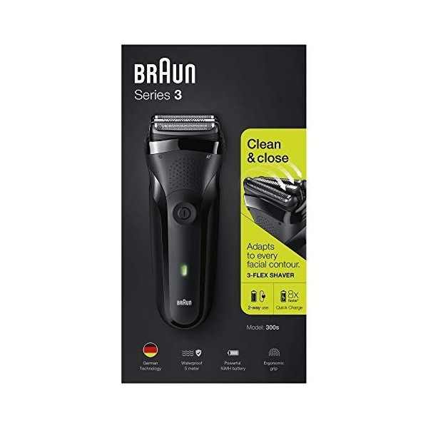 Braun Series 3 300s Rasoir à grille Tondeuse Noir