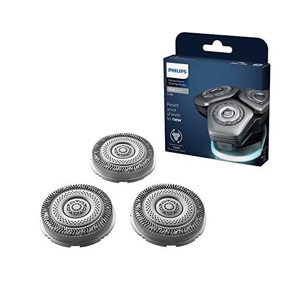 Philips SH91/50 Têtes de rasoir de rechange pour rasoirs Philips Series 9000 S9XXX , argent, nouvelle version qui remplace 