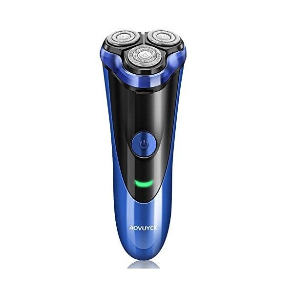 Rasoir Electriques Hommes, Rasoir Homme avec Tondeuse à Barbe, 3D Flottant, Affichage dénergie LED, USB Rasoir Rechargeable 