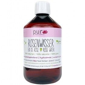500 ml deau de rose pure biologique 100% pure hydrolat naturel de rose