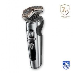 Philips Prestige Série 9000 Rasoir électrique Wet & Dry avec technologie SkinIQ, tondeuse pour le nez, plateau de charge et s