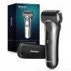 kensen Rasoirs à Grille Homme, Rasoir Electriques Hommes Rasoir Barbe Homme Moteur Maglev avec LED Affichage Shaver Foil Bear