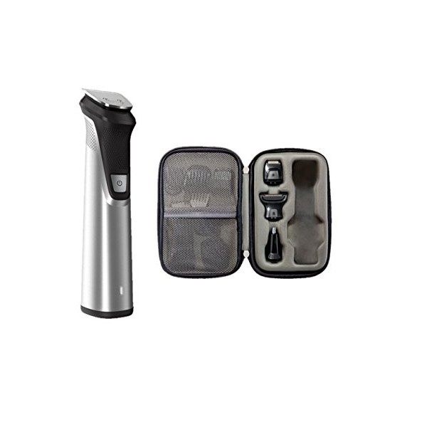 Philips Norelco Kit de toilettage pour homme en acier inoxydable avec tondeuse pour barbe, tête, corps et visage. Argenté 25 