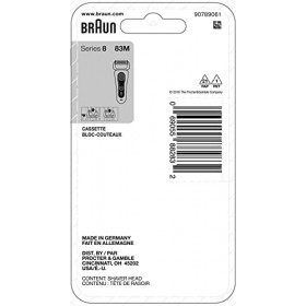 Braun Tête de rechange pour rasoir électrique série 8 - 83M - Compatible avec rasoir électrique 8370cc, 8340s, 8350s
