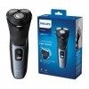 Philips Rasoir électrique pour homme série 3000 Wet or Dry avec pivot 5D et têtes flexibles, bleu brillant