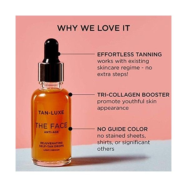 Tan-Luxe Compatible - Self Tan Oil Face Anti-Age Medium/Dark 30 ML