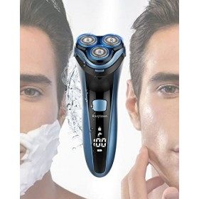 Rantizon Rasoirs électriques pour homme,100-240 V dans le monde entier IPX7,Rasoir électrique avec tondeuse pop-up, écran LCD