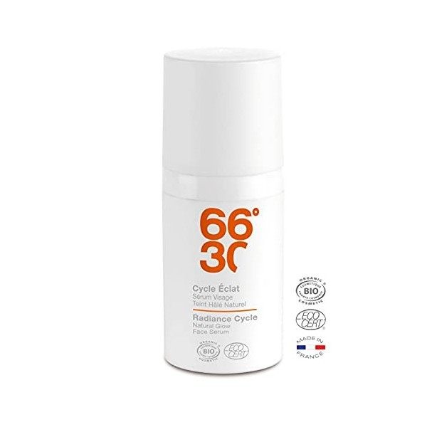 66°30 - Sérum Visage Bio - Sérum Teint Hâlé - Soin Hydratant, Teint Hâlé Progressif Ultra-Naturel - 30ml