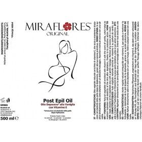 Vanilla After-Wax Oil 100% Natural Professional Use 500ml Post Depilation Body Oil with Vitamin E to Moisturise Skin and Remo