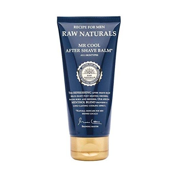 Recipe for Men Raw Naturals Mr Cool After Shave Balm Protects Against Razor Burn and Dryness for All Skin Types 100ml