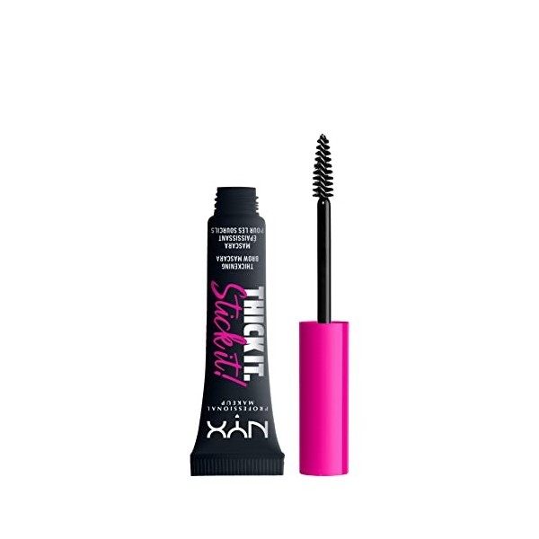 NYX Professional Makeup Thick It. Stick It! Mascara Sourcils, Résultat Teinté & Densifié 16h, Teinte : Cool Ash Brown 05 