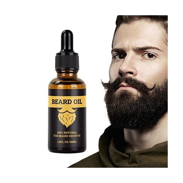 Huile et baume à barbe | Balm Men Beard Conditioner Huile de soin pour barbe 30 ml | Adoucir lhumidité plus lisse organique 