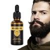 Huile et baume à barbe | Balm Men Beard Conditioner Huile de soin pour barbe 30 ml | Adoucir lhumidité plus lisse organique 