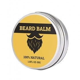 Huile et baume à barbe - 30ml Oil Balm Growth Men Care Revitalisant pour barbe | Soften Organic Natural Smoother For Beard, B