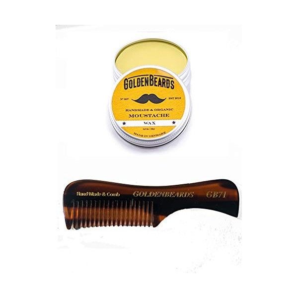 COFFRET MOUSTACHE CIRE 15ML + PEIGNE GB71 -Édition limitée- En vous offrant un excellent coffret pour votre moustache! Un e