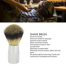 Blaireau de Rasage pour Homme, Manche en Alliage Daluminium, Poils Synthétiques