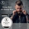 Kit de cire à moustache et peigne – Cire à barbe et à moustache pour homme avec cire dabeille naturelle forte tenue – Aide à