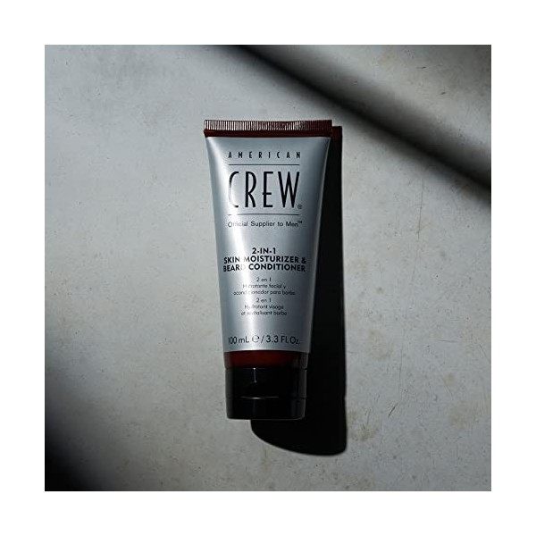 American Crew 2-En-1 Soin Hydratant Visage en Revitalisant Barbe, 100 ml