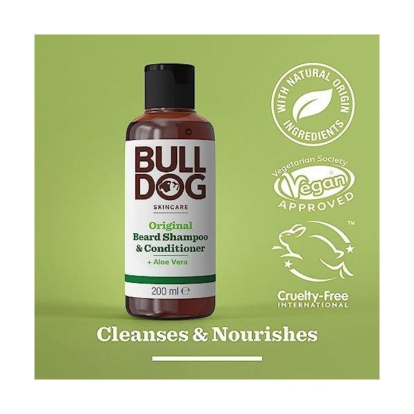 Bulldog originale 2 en 1 Barbe Shampoing et après-shampoing 200 ml