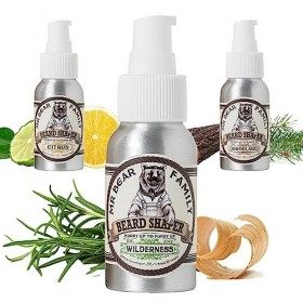 Baume Barbe Hommes Mr Bear Family - Nature - Crème Barbe Hydratante pour une Barbe Fournie et Saine - Produit Barbe Vegan Hom