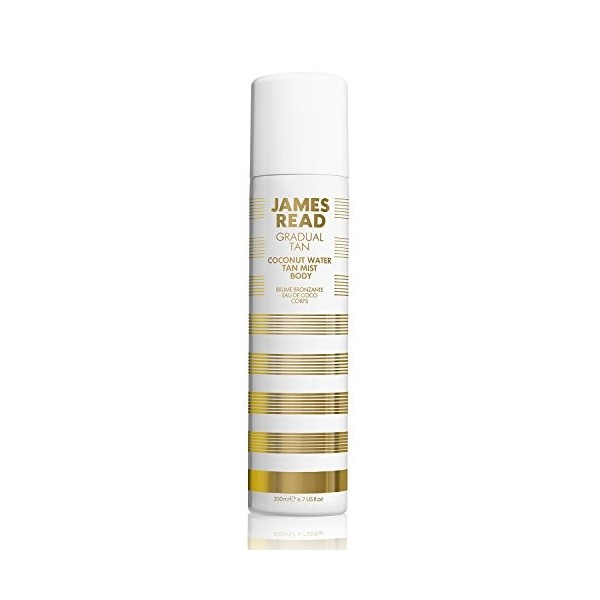 JAMES READ Coconut Water Tan Mist Body 200ml Gradual Tan Hydrating ALL-OVER Golden Glow Deeply Nourishing Tanning Spray Self 