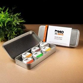 Mo Bros Coffret Cadeau de Baume à Barbe - 15ml 6 Parfums Hydrater et Nourrir la Peau et la Barbe | Discipline la Barbe | C