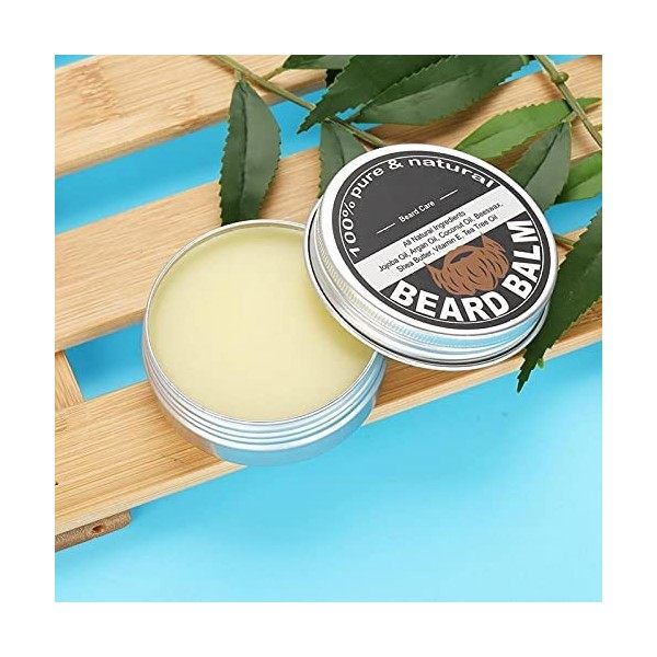 Beard Balm, Moustache Wax Best Beard Conditioner Homme Baume de toilettage pour la barbe Adoucissant hydratant à la moustache