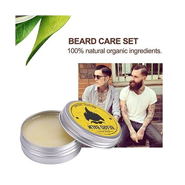 Sonew Barbe Baume,Baume pour Barbe,Beard Balm-Aide à sculpter Votre Barbe et réduits Les frisottis - Cadeau pour Hommes barbu