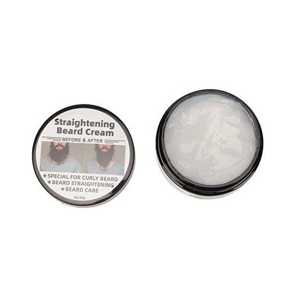 Crème Revitalisante pour la Barbe, Remodelant, Adoucissant, Réduisant les Frisottis, Revitalisant pour la Barbe au Quotidien